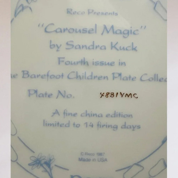 "Carousel Magic" Collector's Plate by Sandra Kuck - $39 Includes Shipping - Picture 8 of 8